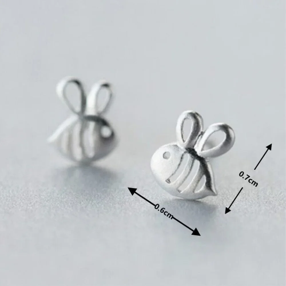 New 925 Silver Bumblebee Studs